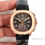 SWISS Copy Patek Philippe Aquanaut Chronograph 5968A Watch Rose Gold Black